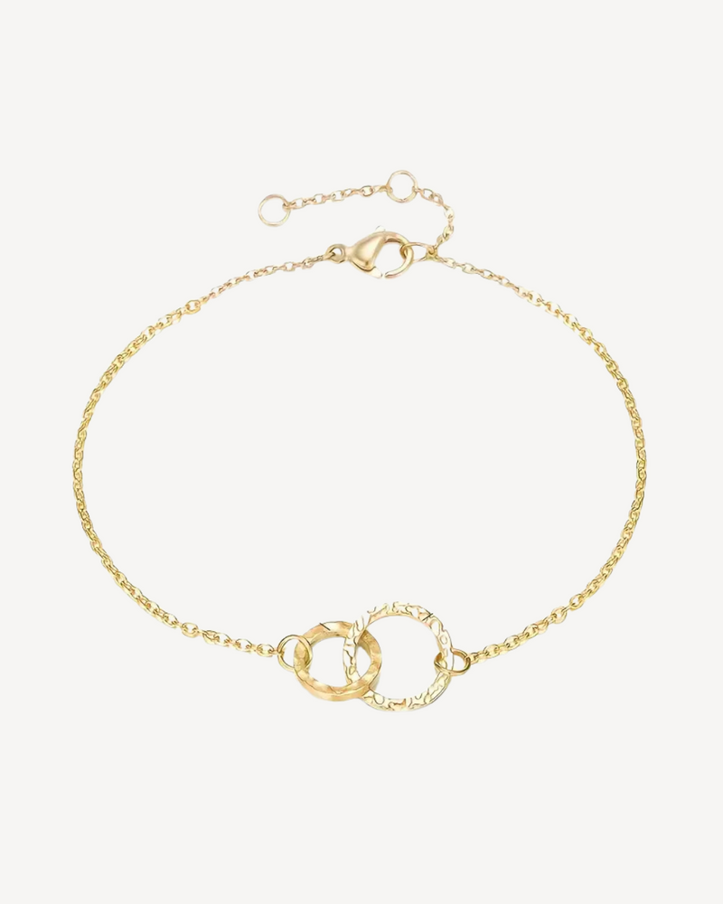 Sleek Circles Elegantes vergoldetes Armband